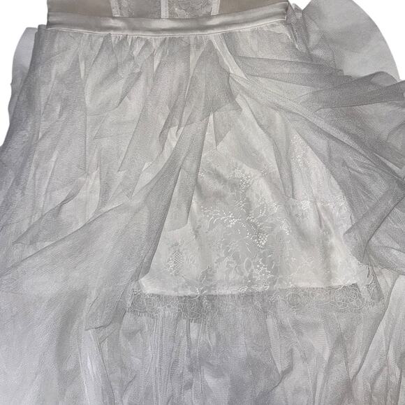 For Love & Lemons White Strapless High Low Maxi Dress Size Small - Picture 12 of 16